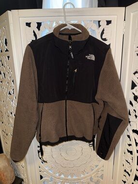 The North Face Brown and Black Sherpa Fleece Jacket